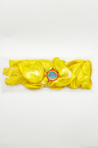 Metalik Parlak Renkli 10'lu Paketli Balon 12 Inç - Sarı