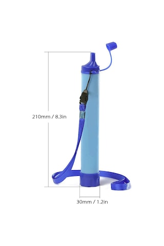 Teltree Acil Durumlar İçin Taşınabilir Su Filtresi, Kamp Ve Doğa Yürüyüşlerinde Kullanım İçin Pratik Çözüm, 1500l Kapasiteli. Mavi