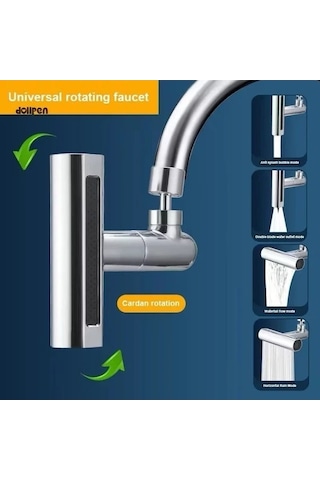 Fastbuy Challenger Gümüş 2si 1 Arada 360 Derece Dönebilen Yüksek Basınçlı Çift Duş Başlığı Elde Taşınabilir Gümüş Gümüş