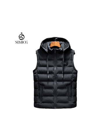 Yeni Dar Kesim, Kalınlaştırılmış, Sıcak Erkek Yeleği Siyah