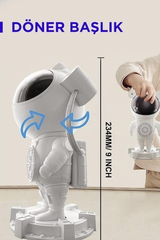 Torima Lw-66 Beyaz Astronot Kumandalı Bluetooth Hoparlör Müzik Çalar Beyaz