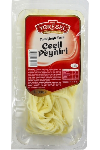 Has Yöresel Tam Yağlı Çeçil Peyniri 500 G - Tel Tel Ayrılan Doğal Eğlence Has Yöresel Tam Yağlı Çeçil Peyniri 500 G - Tel Tel Ayrılan Doğal Eğlence