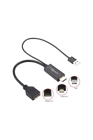 Qport Q-DPX HDMI (M) To Displayport(F) Çevirici
