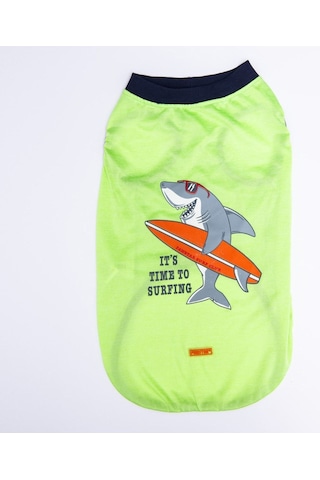 Pawstar Yeşil Shark Büyük Köpek Tişörtü Köpek Kıyafeti