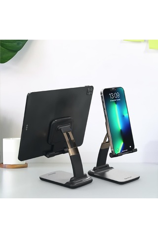 Polosmart PSM84 Masaüstü Katlanabilir Telefon Tablet Tutucu Stand - Siyah