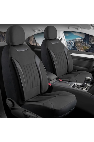 Volvo S80 Tay Tüyü Oto Koltuk Kılıfı Fermuarlı Ön Arka Set Siyah Edition SİYAH