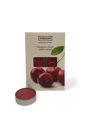 Tealight Kiraz 6 Lı Mum Kirmızı