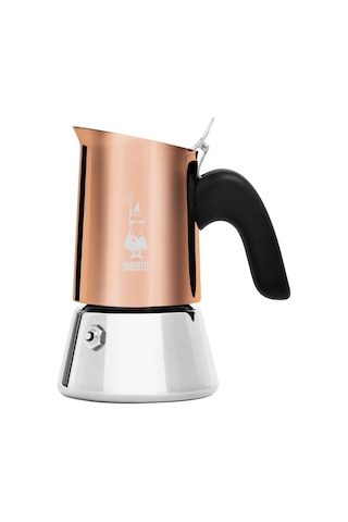 Yeni Venus Kahve Makinesi 2 Bardak, Yanma Önleyici Sap, İndüksiyon İçin Uygun Değil, 2 Bardak 85 Ml , Paslanmaz Çelik, Renk - Bakır, Watt - 3600