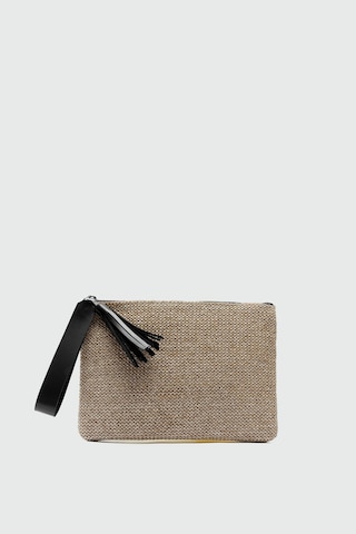 Shule Bags Juno Püskül Detaylı Hasır Clutch Çanta Siyah Siyah