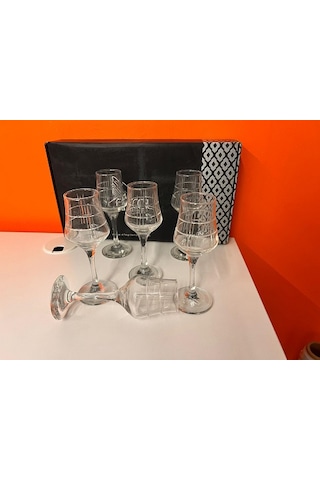Efegil Grappa Kahve Yanı 6'lı Kadeh Bardağı Cam