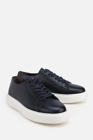 Yaya Erkek Lacivert Deri Bağcıklı Kalın Tabanlı Günlük Sneaker