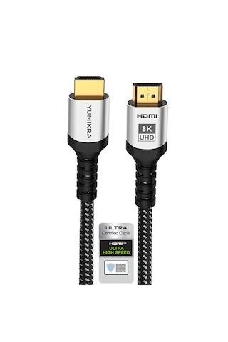 Yumıkra Hdmı 2.1 Kablo, 8k 60hz, 4k 240hz, 48 Gbit/s, Hdmı Sertifikalı, Alüminyum Gövde - 1 Metre