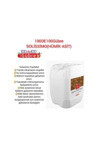Sıvı Hümik Asit Sıvı Bitki Köklendirici Gübre Solissimo 20 L
