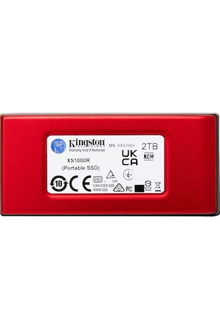 Kingston XS1000 2 TB USB 3.2 Gen 2 Mini Taşınabilir SSD Kırmızı