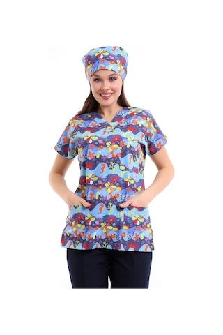Yarasa Kol Dijital Unisex Desenli Üst - 6530 Deniz Canlıları