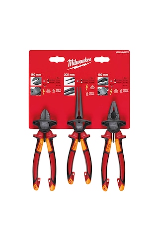 Milwaukee 3 Parça İzoleli Pense Seti Belirtilmemiş Milwaukee 3 Parça İzoleli Pense Seti Belirtilmemiş