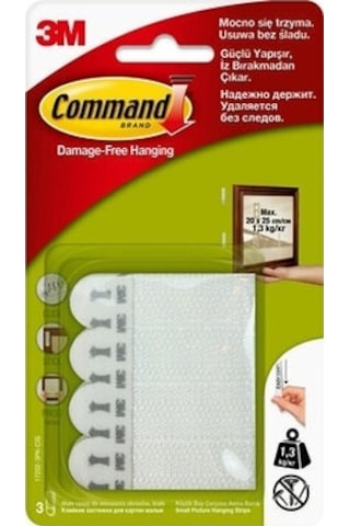 3M Command 17202-3PK Cırt Bant Küçük Boy Diğer