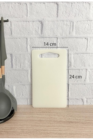 Kesme Tahtası Plastik Beyaz 14x24 cm