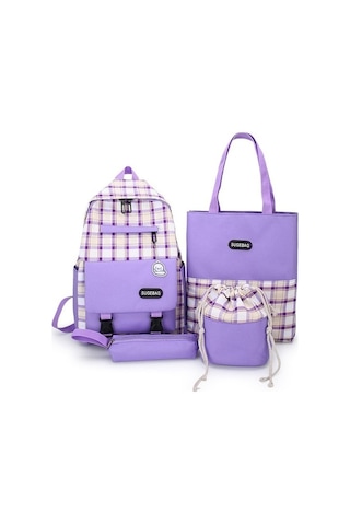 High Quality Shoe Bag Letaotao Ortaokul Öğrencileri Ve Ortaokul Öğrencileri Renk Uyumu 2020 Yeni Büyük Kapasiteli Kadın Okul Çantaları Japonya Ve Güney Kore Dört Parçalı Çok Katmanlı Sırt Çantası Yurt D 8oply1 Koyu Mor