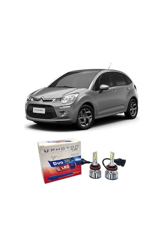 Citroen C3 Led Xenon Kısa Far Ampulü H7 Duo Yeni Seri Beyaz 2002 - 2016