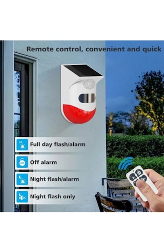 Kumandalı Güneş Enerjili Açık Alan,bahçe,tarla,ahır,depo Alarmı