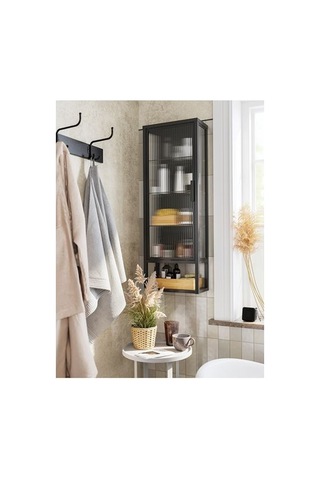 Ikea Mossjön Banyo Duvar Dolabı, Antrasit, 36x18x102 Cm