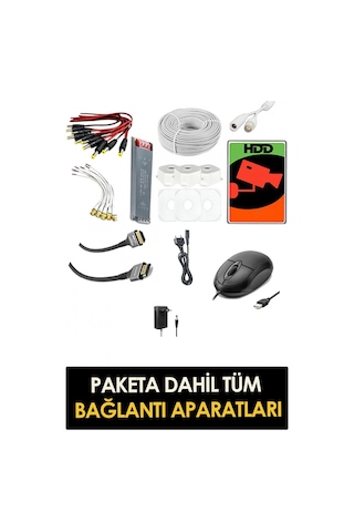 J-tech 5mp 7070 Renkli Gece Görüşlü 4 Lü Akıllı Güvenlik Kamera Seti Yüz Ve Araç Tanıma
