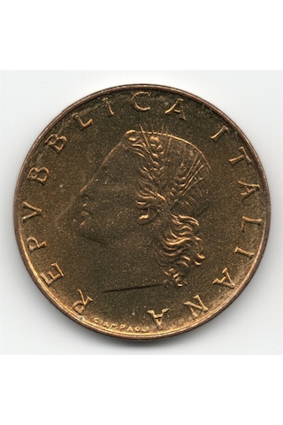 Italya. 20 Lire 1975. Çil Eski Madeni Para