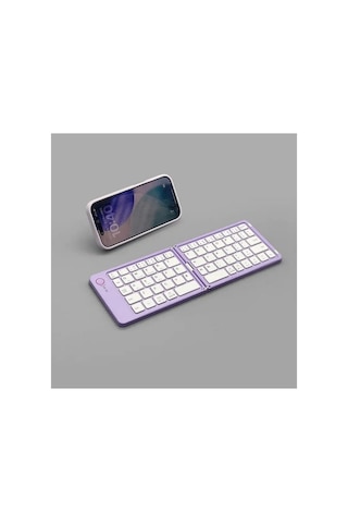 Katlanabilir Bluetooth Klavye Ultra İnce Taşınabilir Cep Boyutu Şarj Edilebilir Kablosuz Seyahat Klavyesi İos Android Windows İle Uyumlu Akıllı Telefon Tablet İpad İphone Dizüstü Bilgisayar İçin