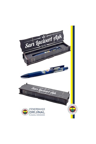 Fenerbahçe Orijinal Lisanslı Lacivert Versatil Uçlu Kalem 0.7 Hediyelik Ahşap Kutulu Lacivert