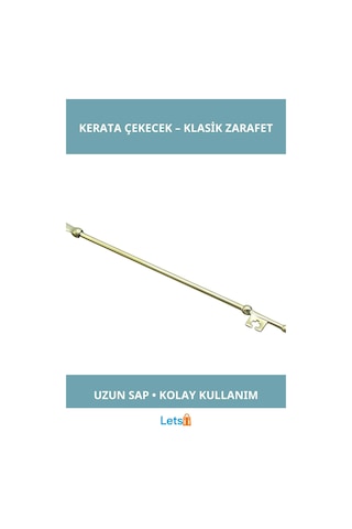 Letsii Dayanıklı Pirinç Kerata Çekecek Uzun Saplı Ayakkabı Çekeceği