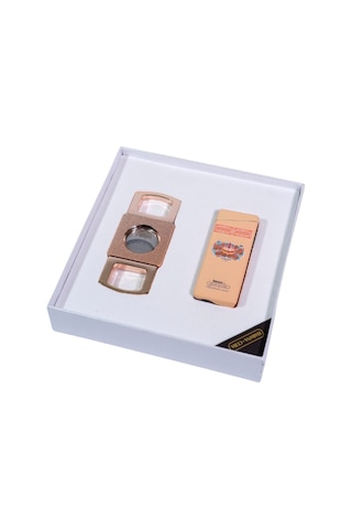 Cohiba Özel Seri H. Upmann Çakmak Kesici İkili Krem Puro Seti