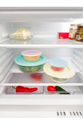 Ho'me Yemek Saklama Kapları Seti 4 Parça 111450192 Açık Mavi