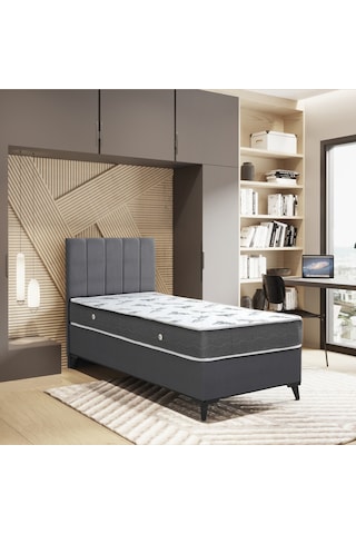 Easy Comfort Tek Kişilik Yatak Baza Başlık Set 3'lü Set Sandıksız Konuma Özel Teslimat 90x190