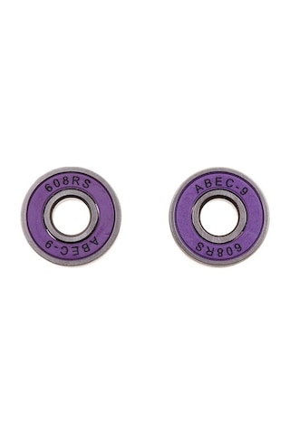Hfambition 10 Adet 608rs Hızlı Sessiz Kaykay Rulmanı - İki Satırlı Dört Tekerlekli Evrensel Kullanim - Mor Kapak Mor