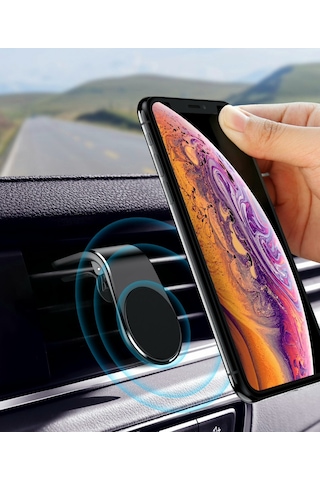Telefon Tutucu Manyetik Izgaraya Geçme Mıknatıslı Silver