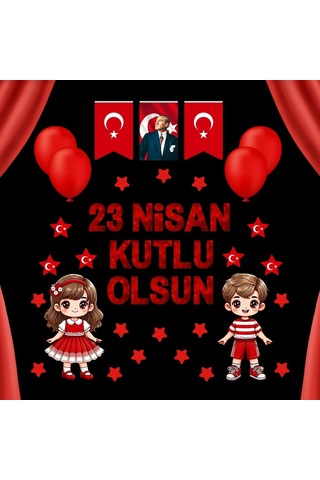 23 Nisan Kutlu Olsun Pano Süsü