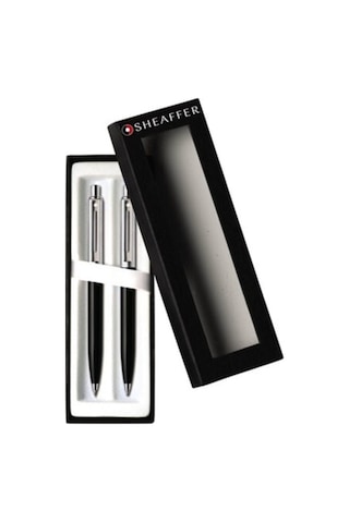 Sheaffer Sentinel Tükenmez & Versatil Kalem Seti Krom Siyah 321-9 Siyah Krom