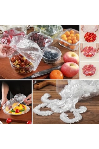 100 Adet Tazeliği Koruyan Tencere Ve Tabak Bonesi Çok Amaçlı Kullan At Tabak Bonesi 5256 Çok Renkli