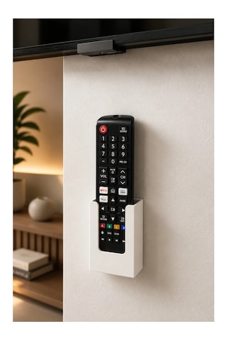 Veriqo 3d 2'li Duvar Kumanda Standı Tv Kumanda Askılığı Kendinden Yapışkanlı Kumanda Tutucu Beyaz