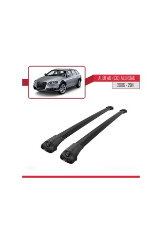 Audi A6 C6 Allroad Estate 2006-2011 Arası İle Uyumlu Ace-1 Ara Atkı Tavan Barı Siyah