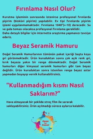 Dsh Doğal Seramik Hamuru 2 Kg Seramik Hamuru Seti, Kil Çamuru Ebeşuar, Oyun Hamuru Seti, Havayla Kuruyan Kil Çamur S
