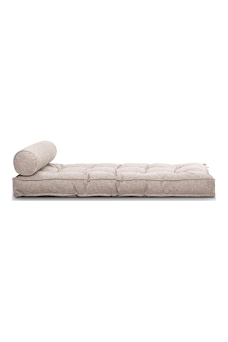 Sofa Buklet Kapitoneli Yer-sedir Minderi Açık Kahverengi