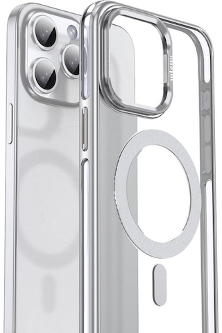 Apple Uyumlu iPhone 15 Pro Max Kılıf Magsafe Şarj Özellikli Wlons Standlı Efsane Kapak Siyah