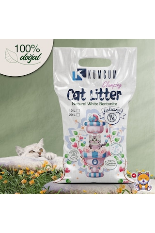 Cat Litter Kumcum Cat Litter Doğal Organik Naturel Kedi Kumu 20 L