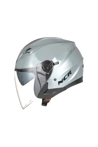 NcR 708 Ece 22/06 Belgeli Çenesiz Kask Açık Gri