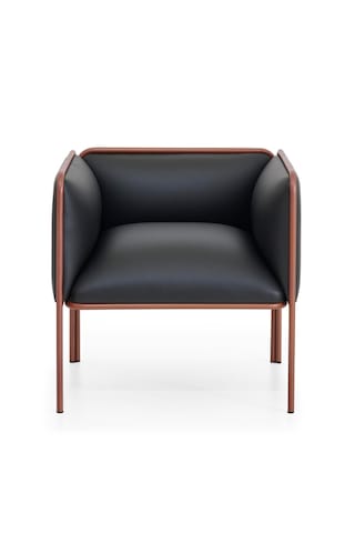 Hunt Mobilya Hando Siyah Deri Tekli Ofis Kanepesi