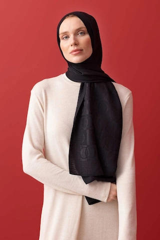 Imannoor İmannoor Dama Desen Siyah Naia Pamuk Şal 241-3001-100 Siyah Kahverengi