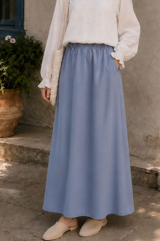 Angel&co. Girls Clothing Kız Çocuk Açık Mavi 2 İplik Maksi Kloş Etek 10-15 Mavi - 892704649 Mavi