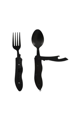 Katlanabilir Çatal Bıçak Kaşık Seti - Ayrılabilir, 18 Cm 6999